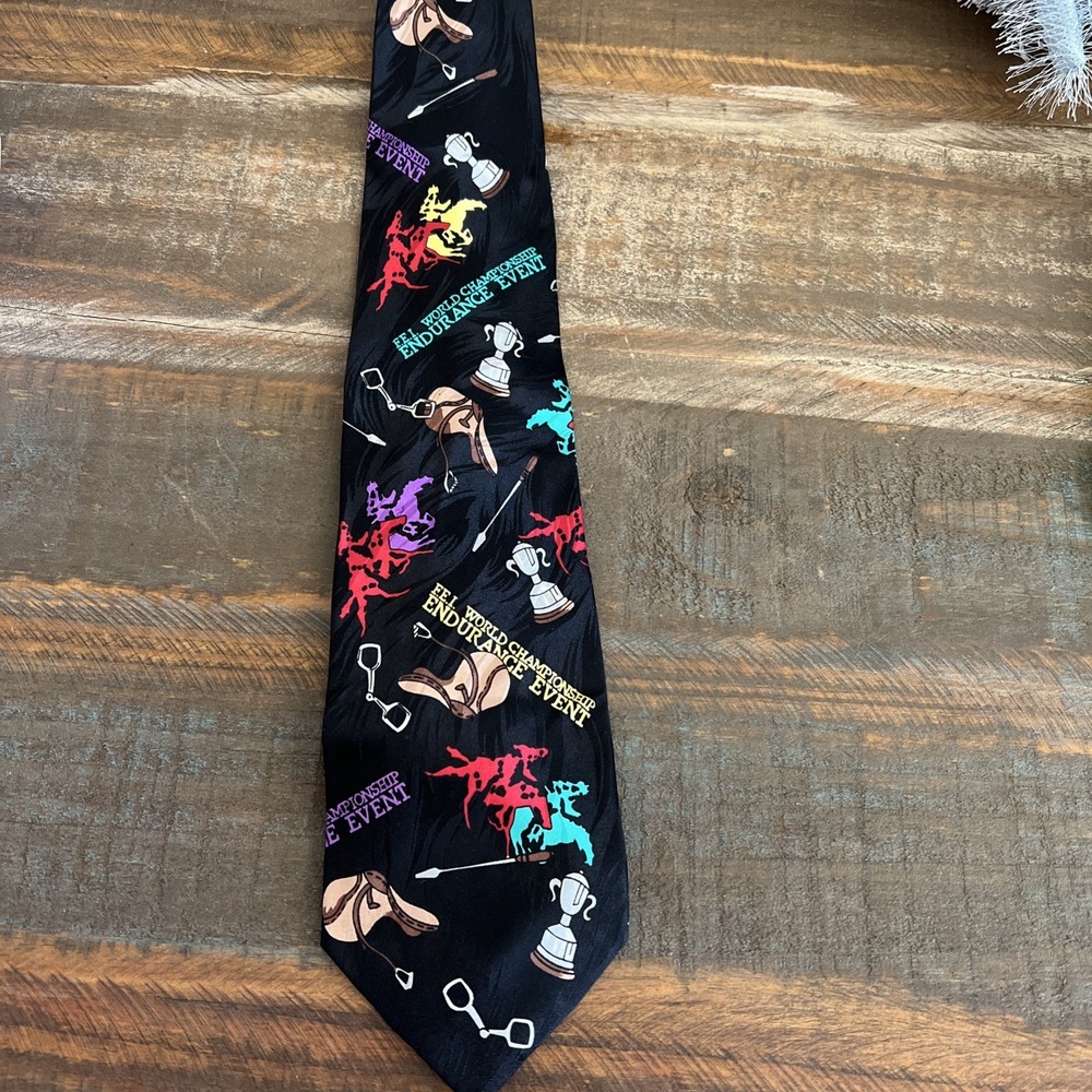 RODEO FEI WORLD CHAMPIONSHIP ENDURANCE EVENT silk ties for men used pre-owned